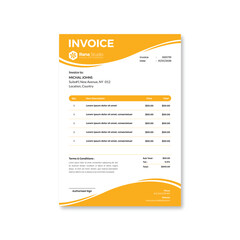 Minimal professional Business Invoice Design template