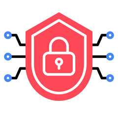 Encryption data icon, cyber security
