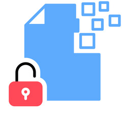 Encryption data icon, cyber security