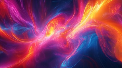 Fototapeta premium Picture an abstract interpretation of energy with dynamic lines and vibrant, glowing colors.