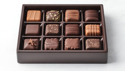Obraz premium Custom chocolate gift box with personalized message, sweet and thoughtful, 3D illustration