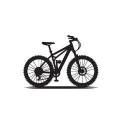 Obraz premium Bicycle silhouette. Bike vector logo. Bicycle illustration black and white.