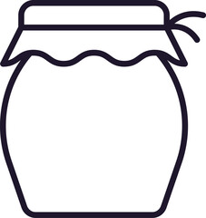 Glass Jar Isolated Outline Icon for Websites, Apps, Infographics
