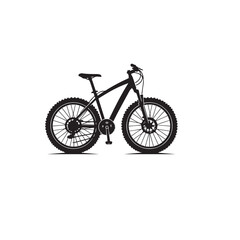 Fototapeta premium Bicycle silhouette. Bike vector logo. Bicycle illustration black and white.