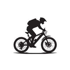 Naklejka premium Bicycle silhouette. Bike vector logo. Bicycle illustration black and white.