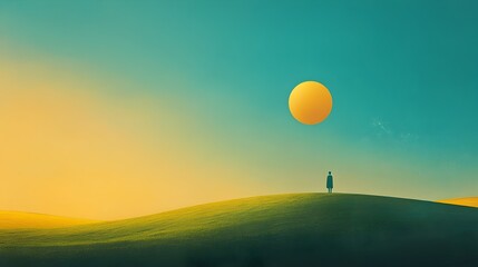 Vibrant Irish Landscape with Rolling Green Hills and Golden Sunset