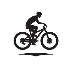 Obraz premium Bicycle silhouette. Bike vector logo. Bicycle illustration black and white.