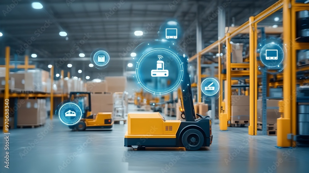 Poster advanced rfid system optimizing logistics center