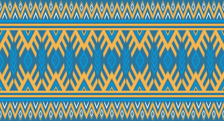 Ikat seamless pattern, geometric design, motif ethnic handmade, Ikat ethnic tribal, boho colors seamless wallpaper. Ethnic Ikat abstract background art,