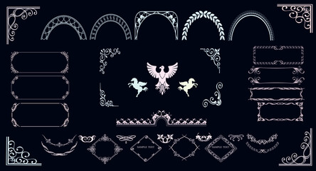 vintage frame on a black background