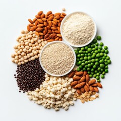 Fototapeta premium Vegan protein isolated on white background