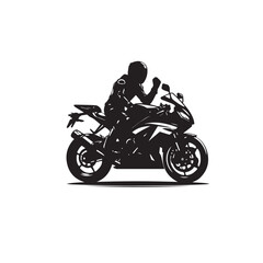 Fototapeta premium Motorcycle vector design. Motorcycle silhouette. Motor bike illustration isolated on white background.