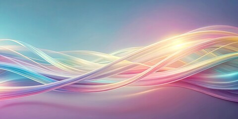 Sophisticated abstract background with intertwining pastel lines and soft ambient lighting
