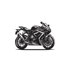 Motorcycle vector design. Motorcycle silhouette. Motor bike illustration isolated on white background.