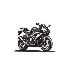 Obraz premium Motorcycle vector design. Motorcycle silhouette. Motor bike illustration isolated on white background.