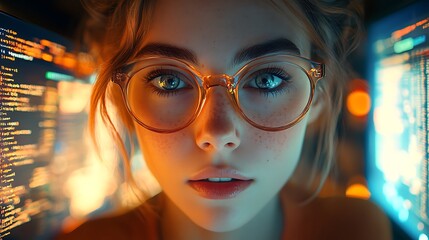  AI cyber security concept. Diverse IT specialist team analyzing artificial intelligence online risk threats to consumer data & privacy. Software developers coding & ethical hacking in dark office 