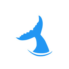 blue whale tail logo design