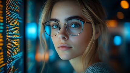  AI cyber security concept. Diverse IT specialist team analyzing artificial intelligence online risk threats to consumer data & privacy. Software developers coding & ethical hacking in dark office 