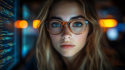  AI cyber security concept. Diverse IT specialist team analyzing artificial intelligence online risk threats to consumer data & privacy. Software developers coding & ethical hacking in dark office 