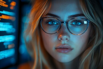  AI cyber security concept. Diverse IT specialist team analyzing artificial intelligence online risk threats to consumer data & privacy. Software developers coding & ethical hacking in dark office 