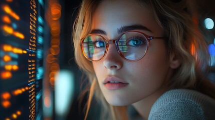  AI cyber security concept. Diverse IT specialist team analyzing artificial intelligence online risk threats to consumer data & privacy. Software developers coding & ethical hacking in dark office 