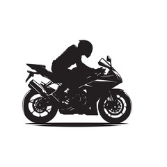 Motorcycle vector design. Motorcycle silhouette. Motor bike illustration isolated on white background.