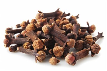 A fresh Cloves and Cloves Power isolated on white