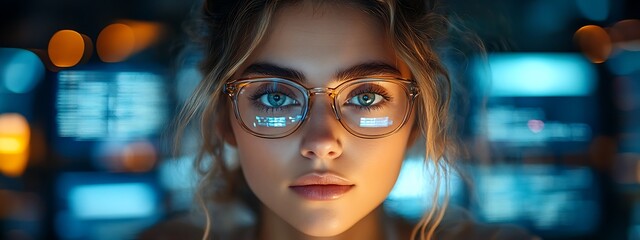  AI cyber security concept. Diverse IT specialist team analyzing artificial intelligence online risk threats to consumer data & privacy. Software developers coding & ethical hacking in dark office 