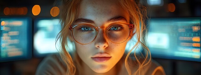  AI cyber security concept. Diverse IT specialist team analyzing artificial intelligence online risk threats to consumer data & privacy. Software developers coding & ethical hacking in dark office 