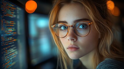  AI cyber security concept. Diverse IT specialist team analyzing artificial intelligence online risk threats to consumer data & privacy. Software developers coding & ethical hacking in dark office 