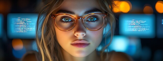  AI cyber security concept. Diverse IT specialist team analyzing artificial intelligence online risk threats to consumer data & privacy. Software developers coding & ethical hacking in dark office 