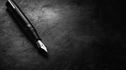 luxury fountain pen in the dark