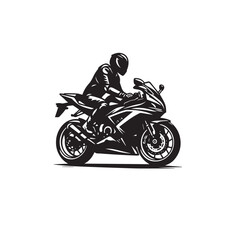 Obraz premium Motorcycle vector design. Motorcycle silhouette. Motor bike illustration isolated on white background.