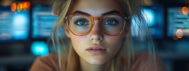  AI cyber security concept. Diverse IT specialist team analyzing artificial intelligence online risk threats to consumer data & privacy. Software developers coding & ethical hacking in dark office 