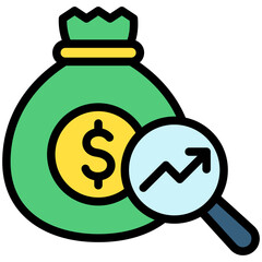 Analysis. lineal multi color icon. related to education, business, economy, financial theme. best for UI, UX, app and web development.