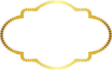 Naklejka premium Rectangle Vintage Frame horizontal round circular graphic design artistic Gold picture frame luxury golden frame gold border vector royals framework decoration decorative element isolated background 