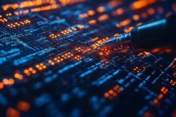 Obraz premium the integration of smart contract technology with document automation, showcasing how legal agreements can be executed automatically with blockchain-based solutions design 