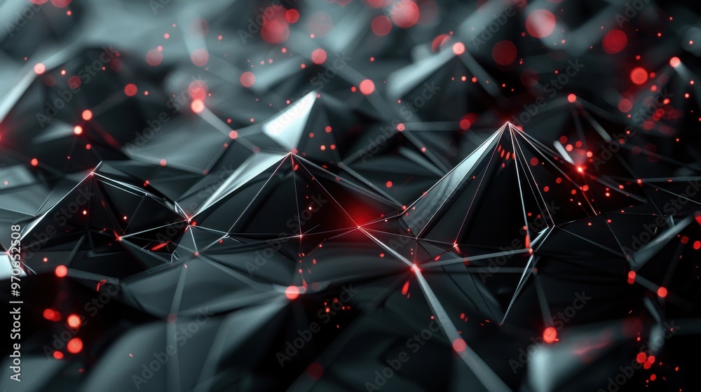Wall mural digital background triangular composition futuristic style