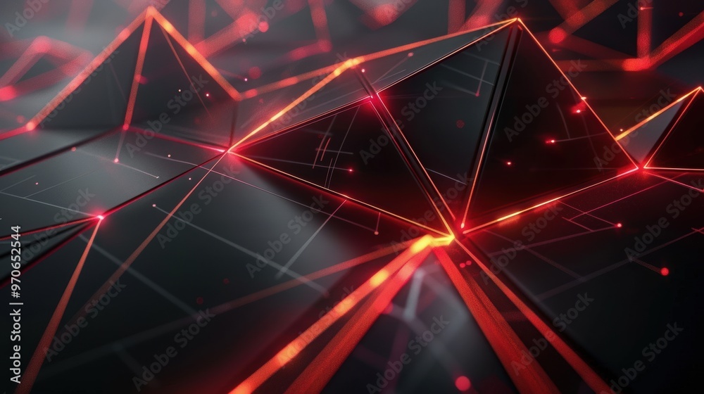 Wall mural digital background triangular composition futuristic style