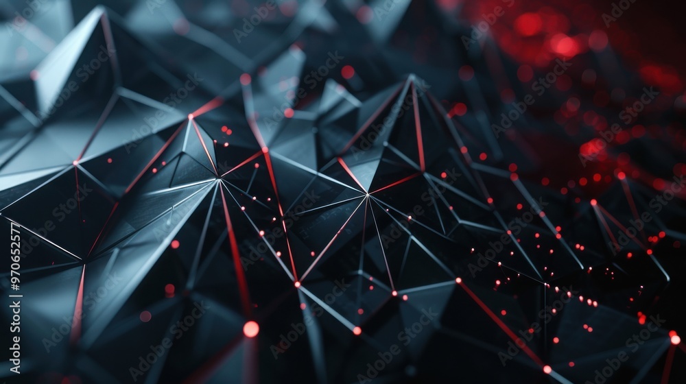 Wall mural digital background triangular composition futuristic style