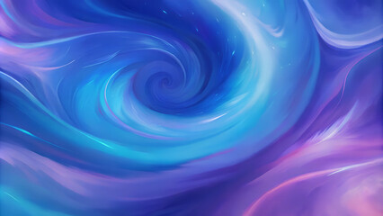 Obraz premium Abstract Swirling Liquid with Blue and Purple Metallic Sheen