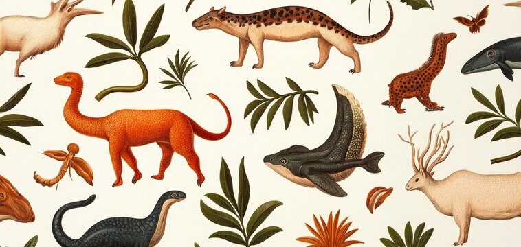 A collage of detailed animal engravings from 18th and 19th-century encyclopedias