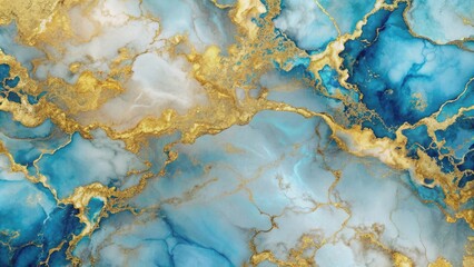 Watercolor marble abstract background in gold and blue colors , watercolor, marble, abstract, background, gold, blue, texture