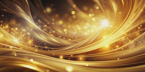 Obraz premium Abstract background of swirling golden light, golden, light, abstract, background, swirl, vortex, radiant, shimmering