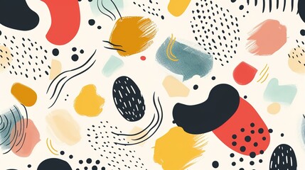 Abstract shape pattern wallpaper