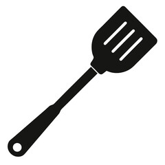 Black Silhouette Spatula Vector Art.