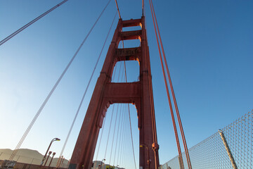 View of golden gate bridge in california, san francisco, united states.