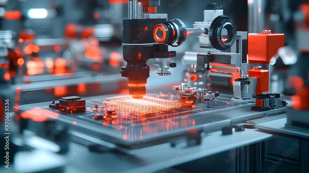 Aufkleber precision laser setup on optical bench with diffraction gratings