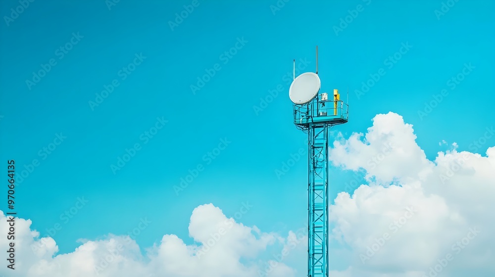 Fototapete real time atmospheric monitoring with radio wave technology for weather forecasting