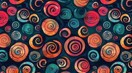 Spiral pattern wallpaper